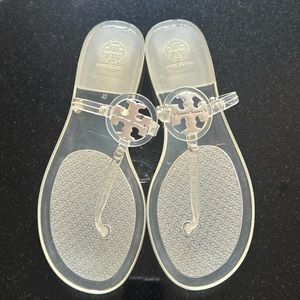 New without tags clear Tory Burch jelly thong sandals